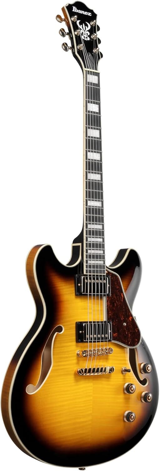 Ibanez AS93FMAYS AS Series Artcore Expressionist 6-String Hollow Body Electric Guitar (Antique Yellow Sunburst)