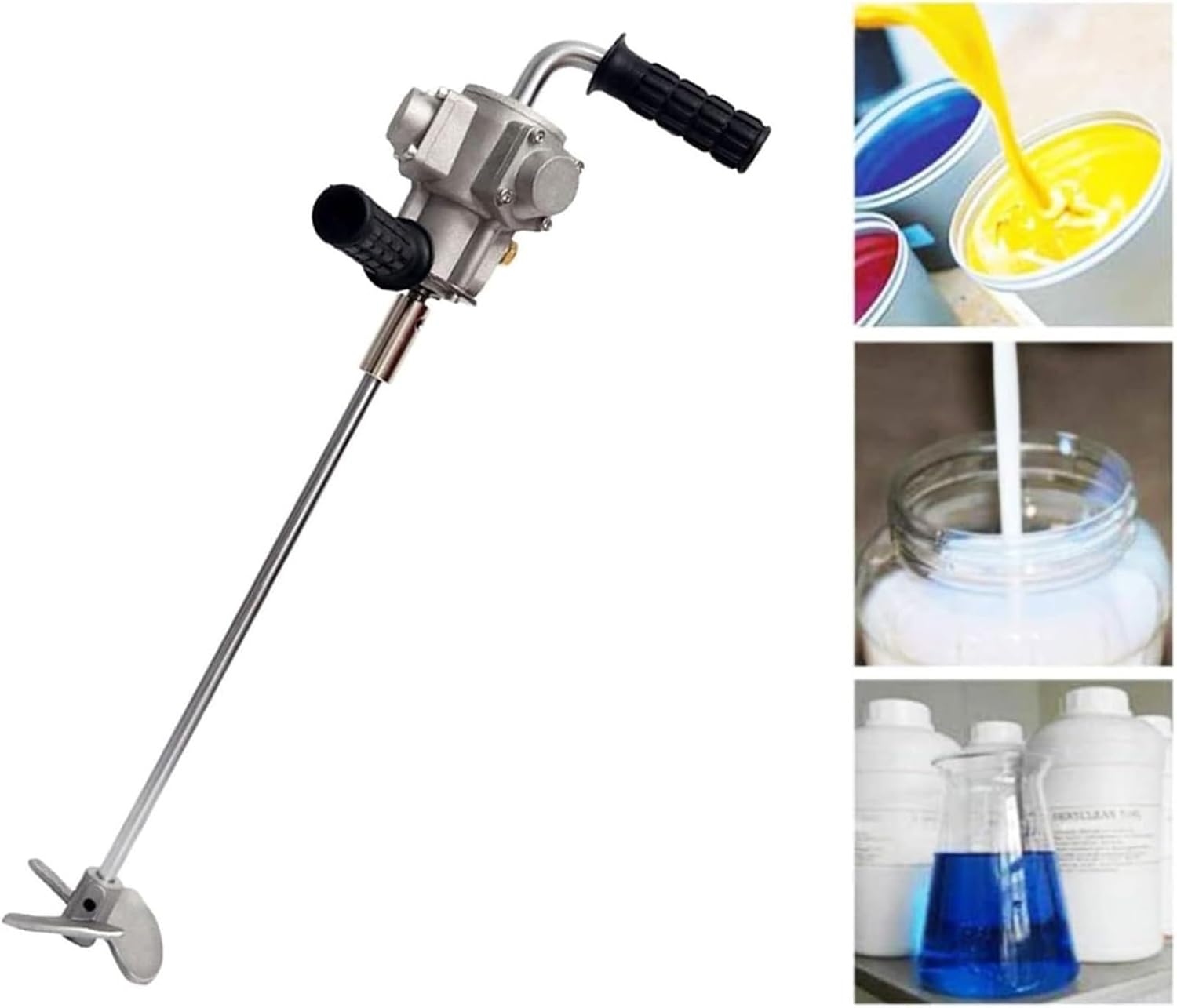 Portable Pneumatic Paint Mixer, 5 Gal/20L Adjustable Speed Coating Mixer Machine, Air Agitator Paint Mix Tool for Paint Coating Materials Viscous Liquid Ink