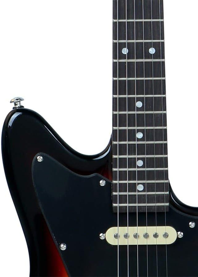 Monoprice Offset OS20 Classic Electric Guitar - Right Handed, Basswood Body, Gig Bag, Sunburst - Indio Series