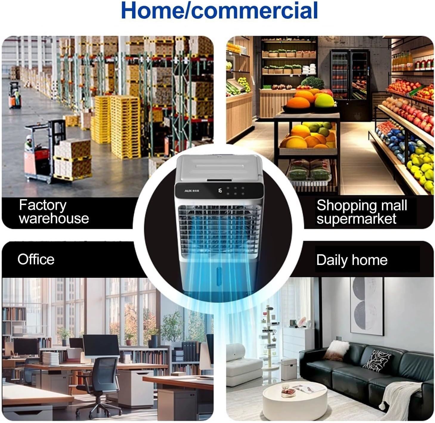 Swamp Cooler 3-in-1 Evaporative Air Cooler, 36L Tank, 60° Oscillation, 12H Timer, Remote Control – Portable Air Conditioner for Home, Office, Bedroom