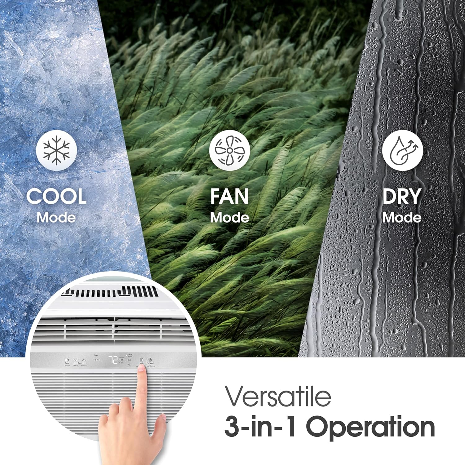 LG 8000 BTU Window Air Conditioner [2024 New] Remote Control WiFi Enabled App Washable Filer Ultra-Quiet Cools 350 Sq. ft for Small & Medium Room AC Unit air conditioner Easy Install White LW8024RSMX