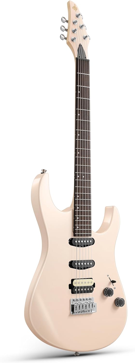 Donner DMT-66 39 Inch Full Size Electric Guitar for Beginner, Starter Electric Guitar Kit with Bag, Pink and Mini Electric Amp