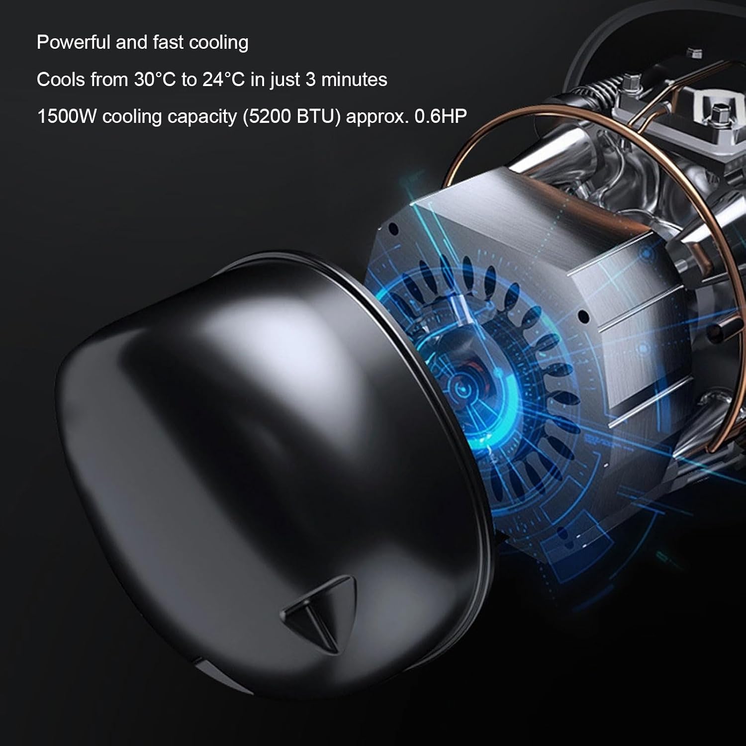 Evaporative Air Cooler, 5200BTU Low Noise Heating and Cooling Dual Use Lightweight Versatile Portable Small Air Conditioner for Kitchen (US Plug 110V)