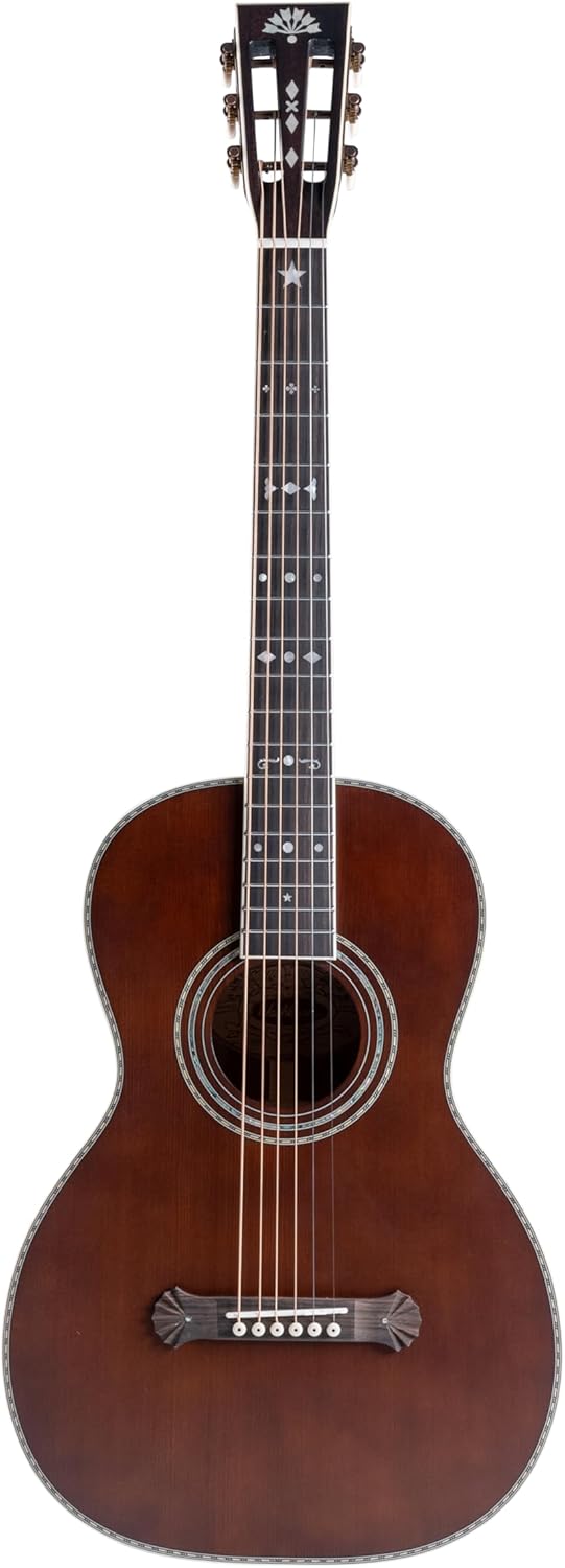 Washburn R310K Victorian Parlor Acoustic Guitar w/Gigbag, Antique Brown