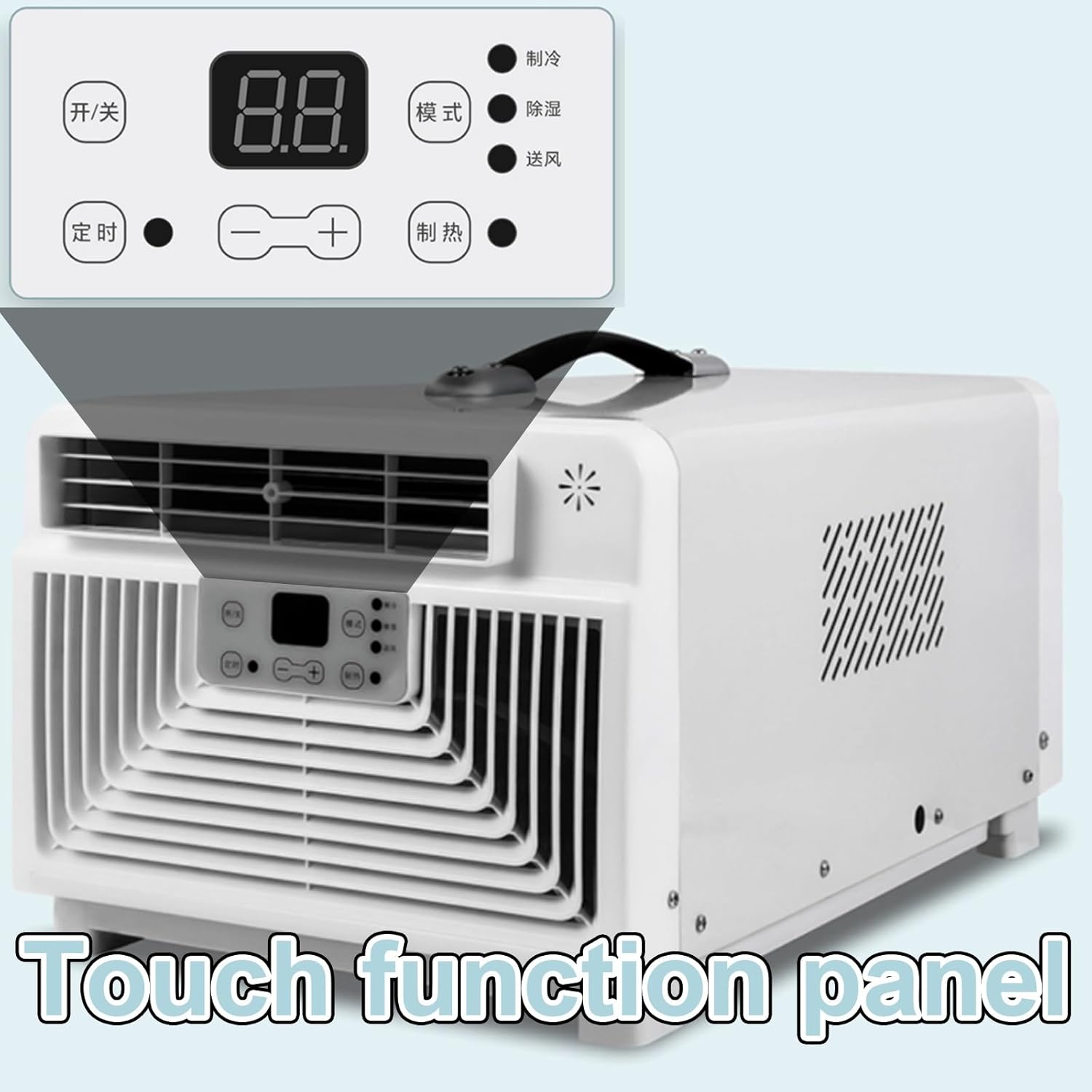 Portable Air Conditioner 3-in-1 AC Unit with Panel Control and Remote Control 1-12H Timer Coverage Area 6 Square Meters Evaporative Air Cooler for Home Office(220v)