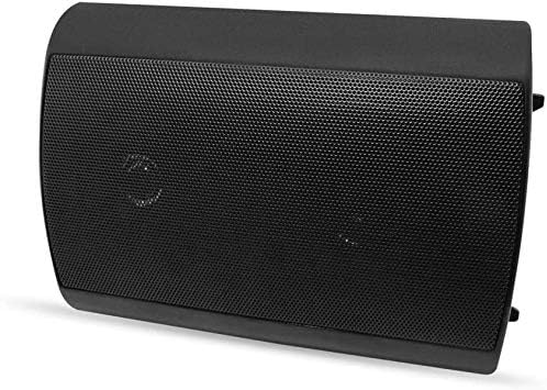 Herdio 4 Inches Passive Outdoor Speakers with 200Watt Powerful Bass Expansive Stereo Sound Coverage All-Weather Durability (Pair, Black)