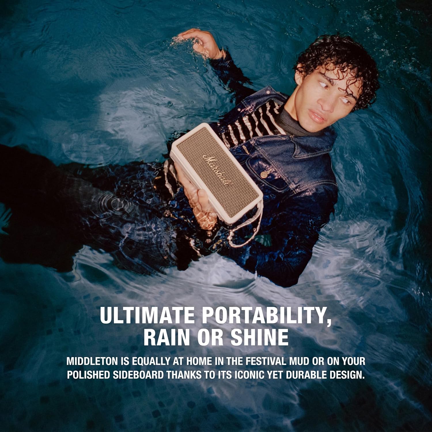 Marshall Middleton Portable Bluetooth Speaker - Cream