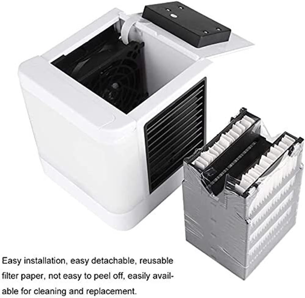 Cooler ice air,Conditioner Super air Cooler Portable air Conditioner with LED USB mini Desktop Fan 5 Positions Adjustable