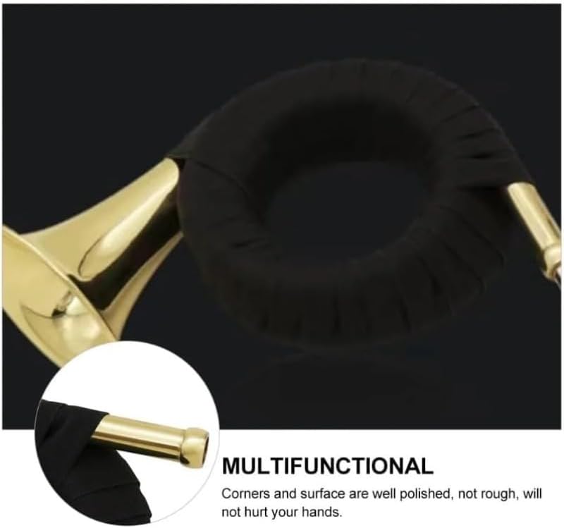 B Flat Hunting Horn Brass Instrument Polished Finish Small French Waldhorn Mellophone Style with Clear Tone Compact Design for Marching Band Stage Performance Outdoor Ceremony