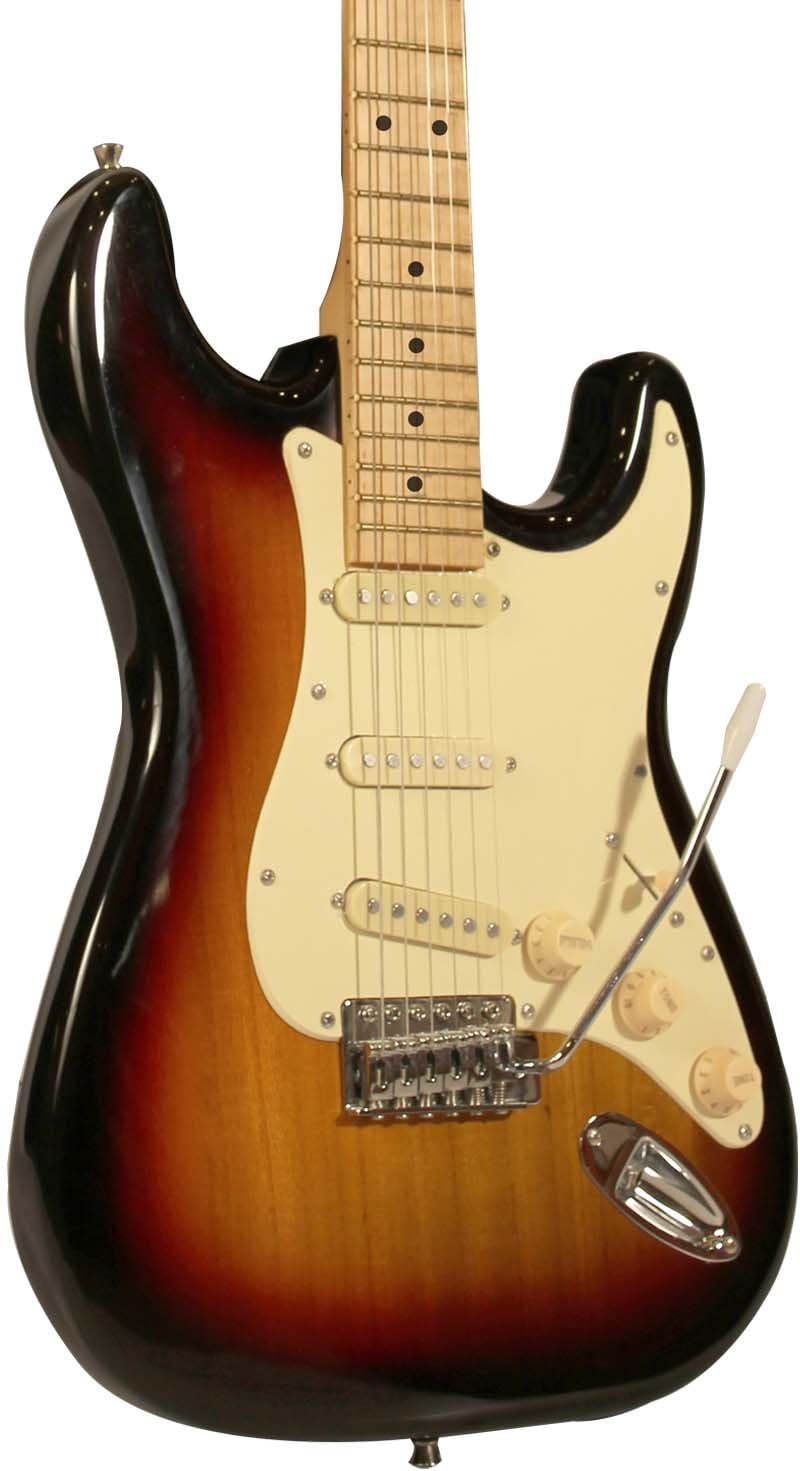 Sawtooth Sunburst Electric Guitar w/Vintage White Pickguard - Includes: Accessories, Gig Bag & Lesson