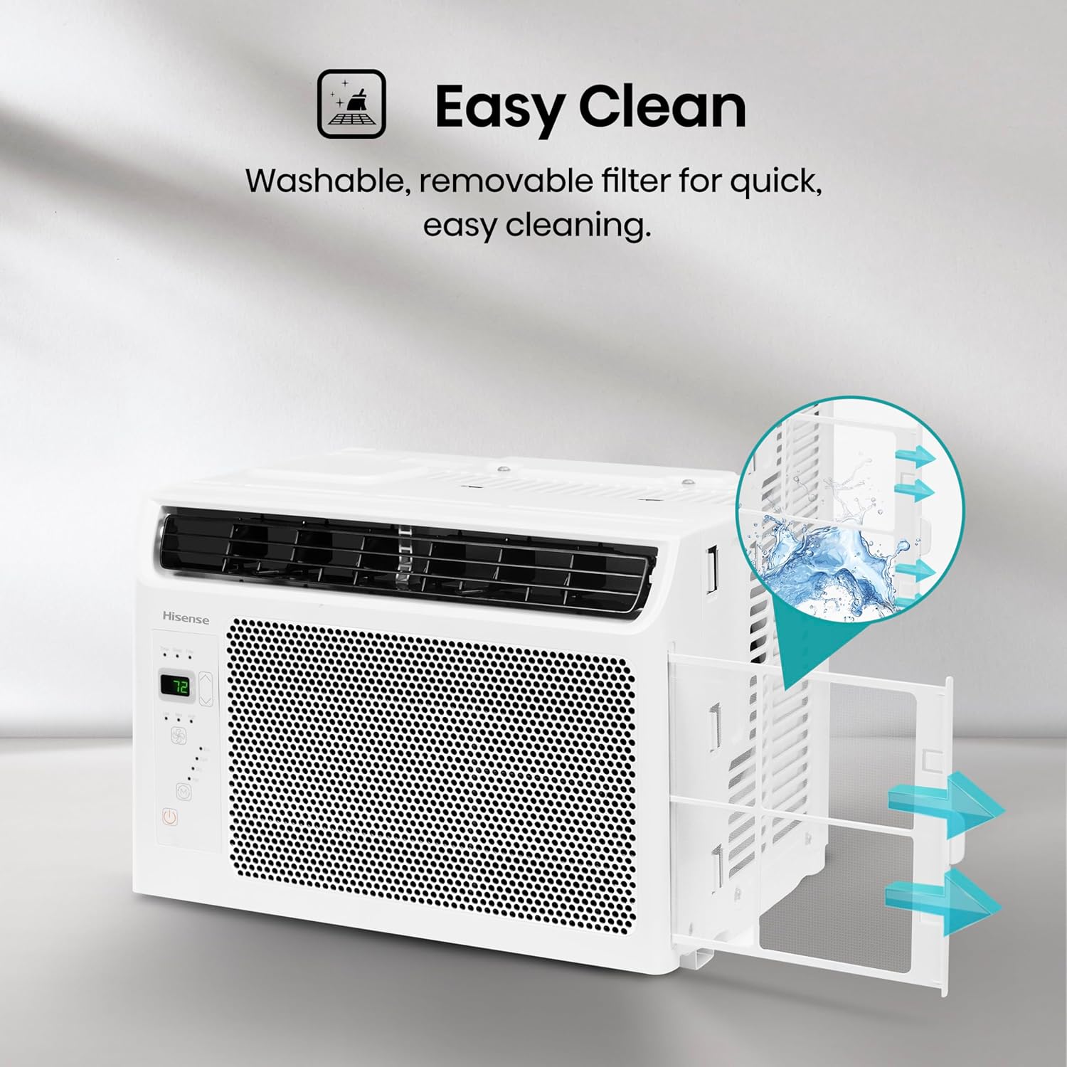 Hisense 6,000 BTU Window Air Conditioner, Easy Installation,Ultra Quiet, Easy-to-install Window Kit Included, 2 Years Warranty