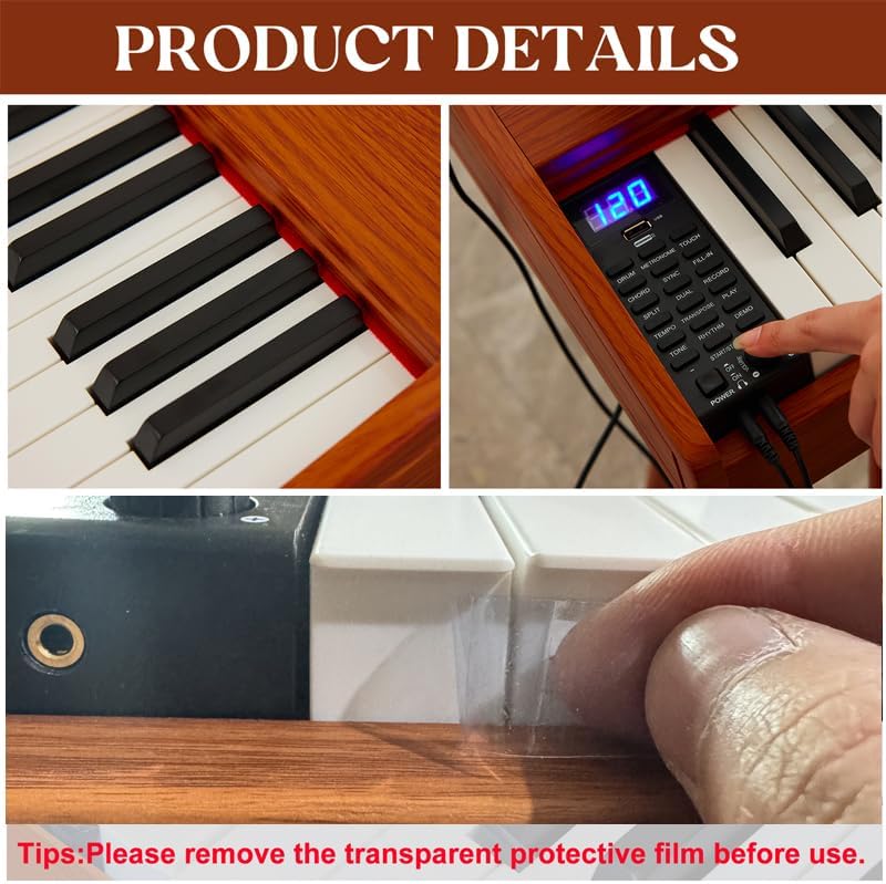 digital Piano 88 Key Semi Weighted Keyboard,Full-size Electric Piano for Beginners,with Sheet Music Stand,Pedal,Power Adapter,Headphone Mode,USB-MIDI (KU-3506 Digital Piano with Stand)