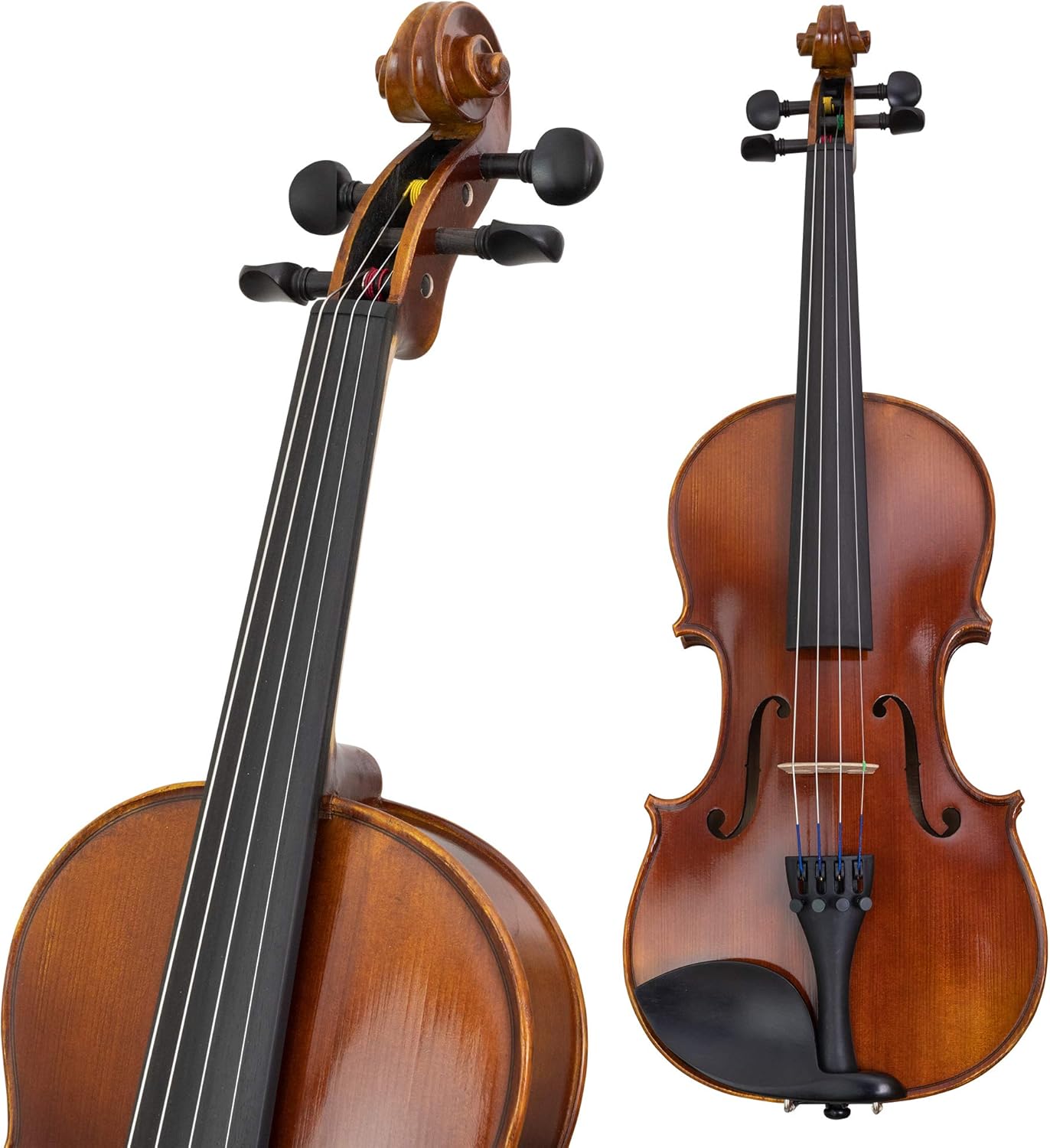 Kennedy Violins Louis Carpini G2 Violin Outfit CLEARANCE Carrying Case and Accessories Included - Solid Maple Wood and Ebony Fittings (1/8)