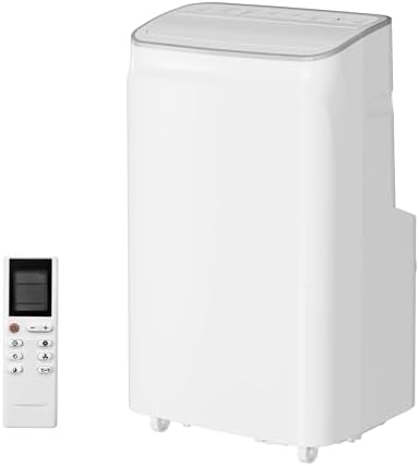 12,000 BTU Portable Air Conditioner Cools Up to 550 Sq.Ft, 3-IN-1 Quiet Portable AC Unit with Remote Control & Installation Kits for Large Room, Smart/Sleep Mode, Auto Swing, 24H Timer
