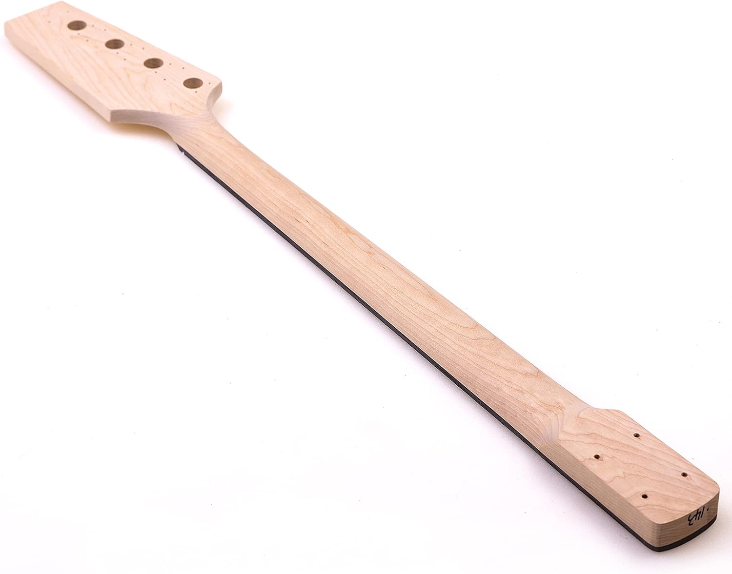 DIY Electric Guitar Kits for JB Style Bass Guitar,Basswood Body,Maple Neck and Composite Ebony Fingerboard,Natural with Red Pearl Panel