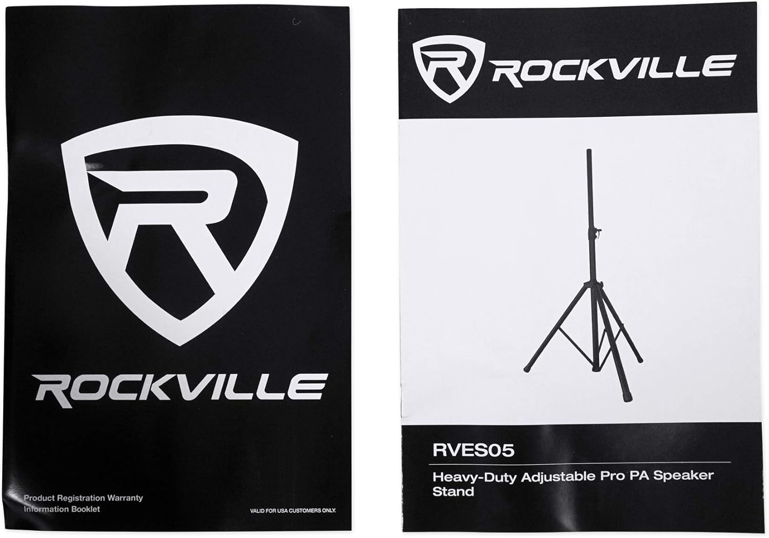 Rockville RAM12BT Bundle: 12-in Rechargeable Powered 600W Peak / 150W RMS DJ PA Speaker with Bluetooth and 2 Wireless Microphones, RVES05 Heavy Duty Tripod Pole-Mount Speaker Stand, 2-Items