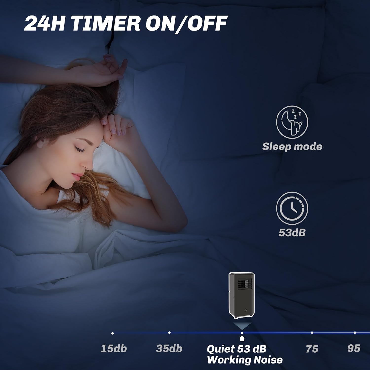 HOMCOM 8000 BTU Air Conditioner for Rooms Up to 345 Sq. Ft., 5-in-1 AC Unit with Cooling Fan, Dehumidifier, Auto, Sleep & Remote, 24H Timer On/Off, Window Installation Kit, Black