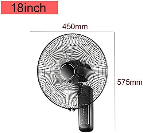 Wall Fan,16 Inch/18 Inch,3 Speed Settings Quiet Operation Wall Mounted Fan,Adjustable Angle,Timer & Remote Control Air Cool Fan for Living Room Motorhome Bedroom