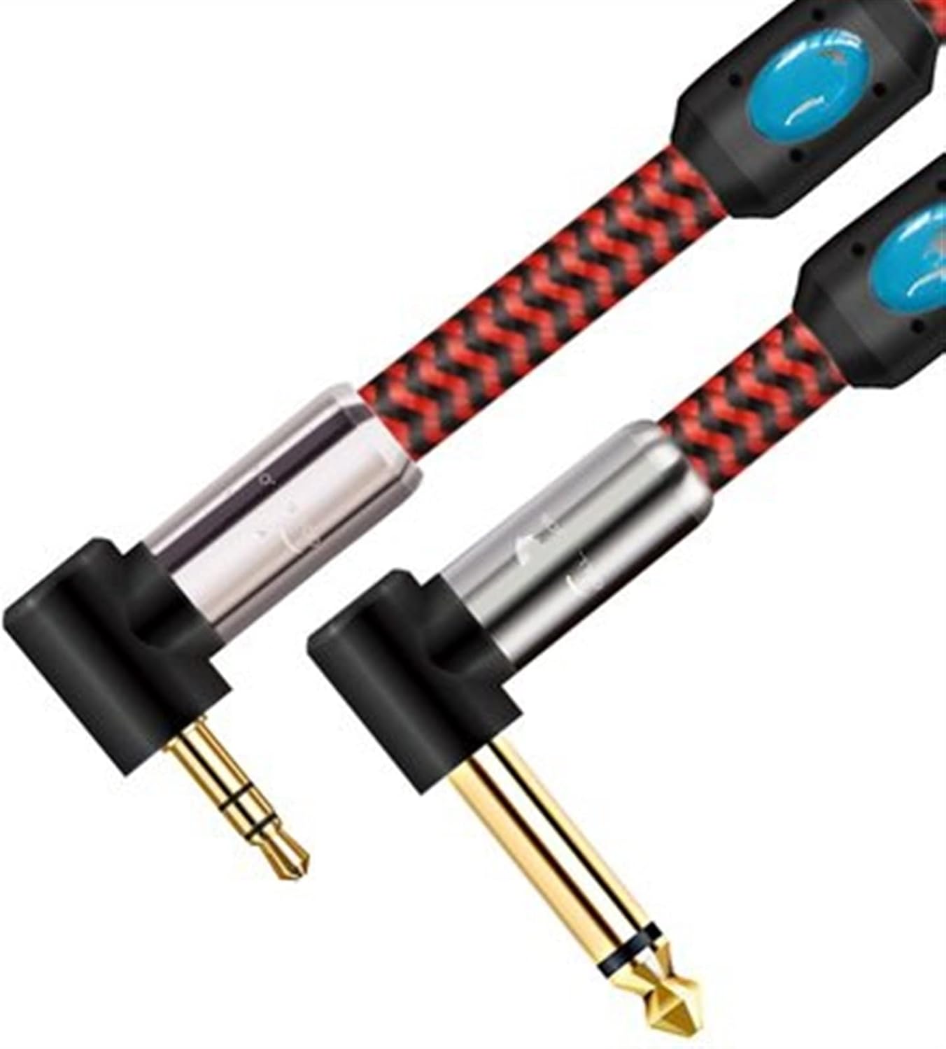 1/8''3.5mm to 1/4 Inch Mono 6.35mm Male Cable for Mixer Amplifier Guitar Bass Guitar Interface Audio Cable (Color : B, Size : 8M)