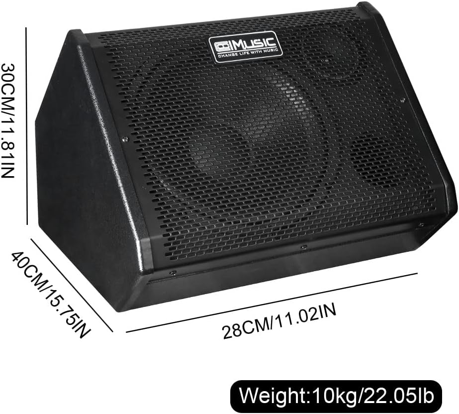 Coolmusic Electric Drum AMP 80-Watt Electronic Drum Amplifier DM80 Keyboard Speaker with Bluetooth, with 3-Year Warranty