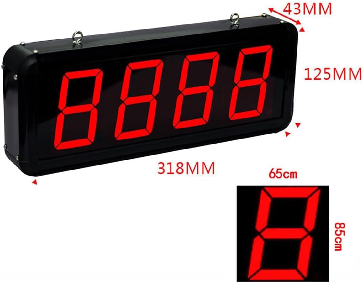 Led Digital Counter,3in 4-Digit Digital Electronic Counter, Red Display Digital Counter 0-9999 With Remote Control, Production Line Counting Screen, for Factories and Workshops, Airports Stations