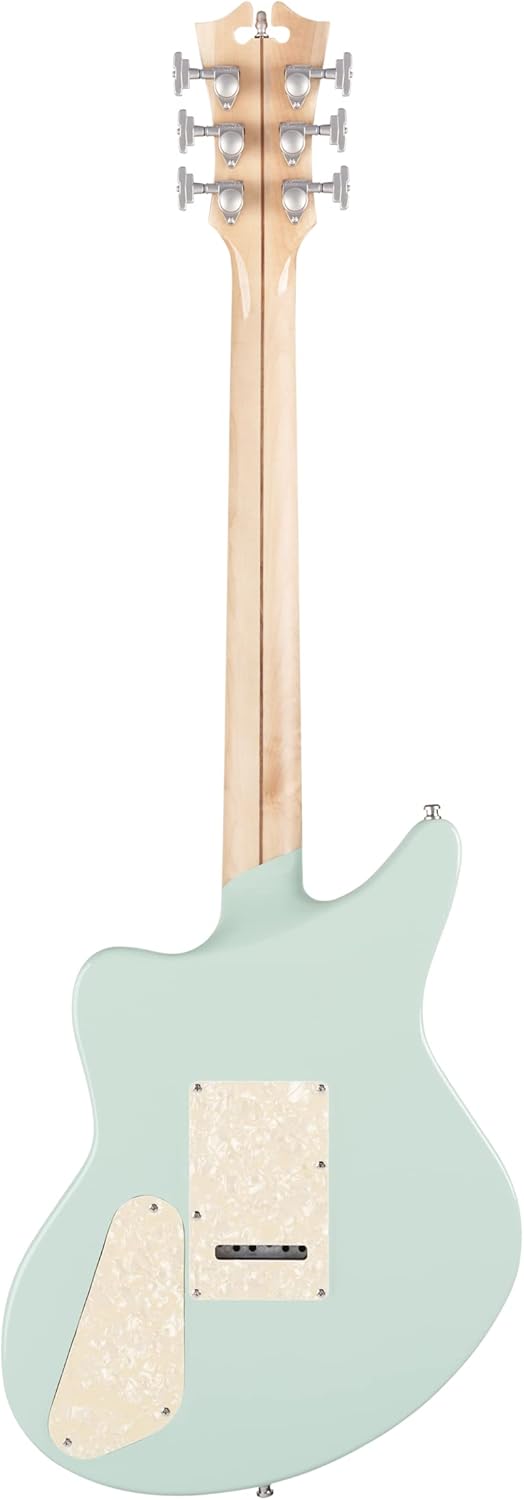 D'Angelico 6 String Solid-Body Electric Guitar, Right, Sage (DADBEDSHSAGESNTR)