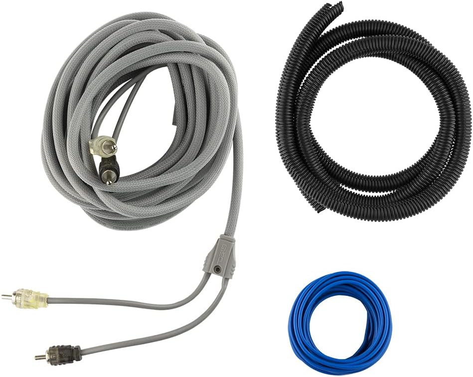DS18 AMPKIT0/SLV - 0-GA CCA Complete Package Installation Cable Kit for Car Audio Amplifiers Silver