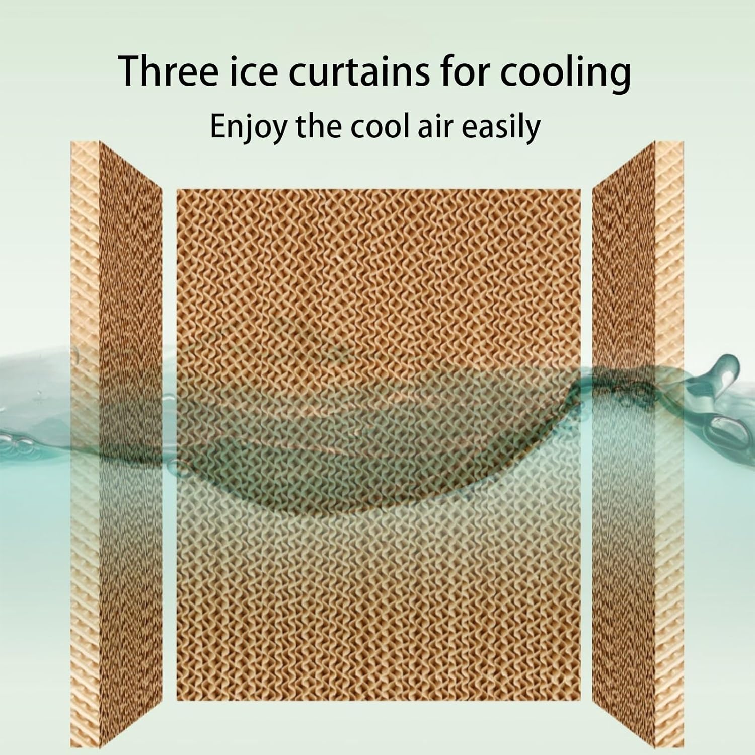 Evaporative Air Cooler, Portable Swamp Cooler with Water Tank, 3 Speed Windowless Air Conditioner for Garage, Yard, Commercial Use