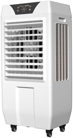 Portable Swamp Coolers, Evaporative Air Cooler with 3-Speed and Ice Crystals, Portable Air Conditioner for Patio Garage Commercial Use
