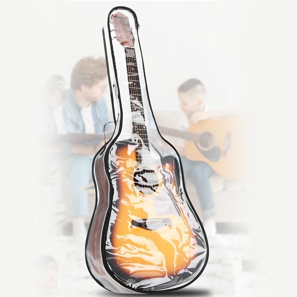 Guitar 40/41 Inch Transparent Electric Guitar Bag Soft Case Dust Cover for Acoustic Electric Guitars