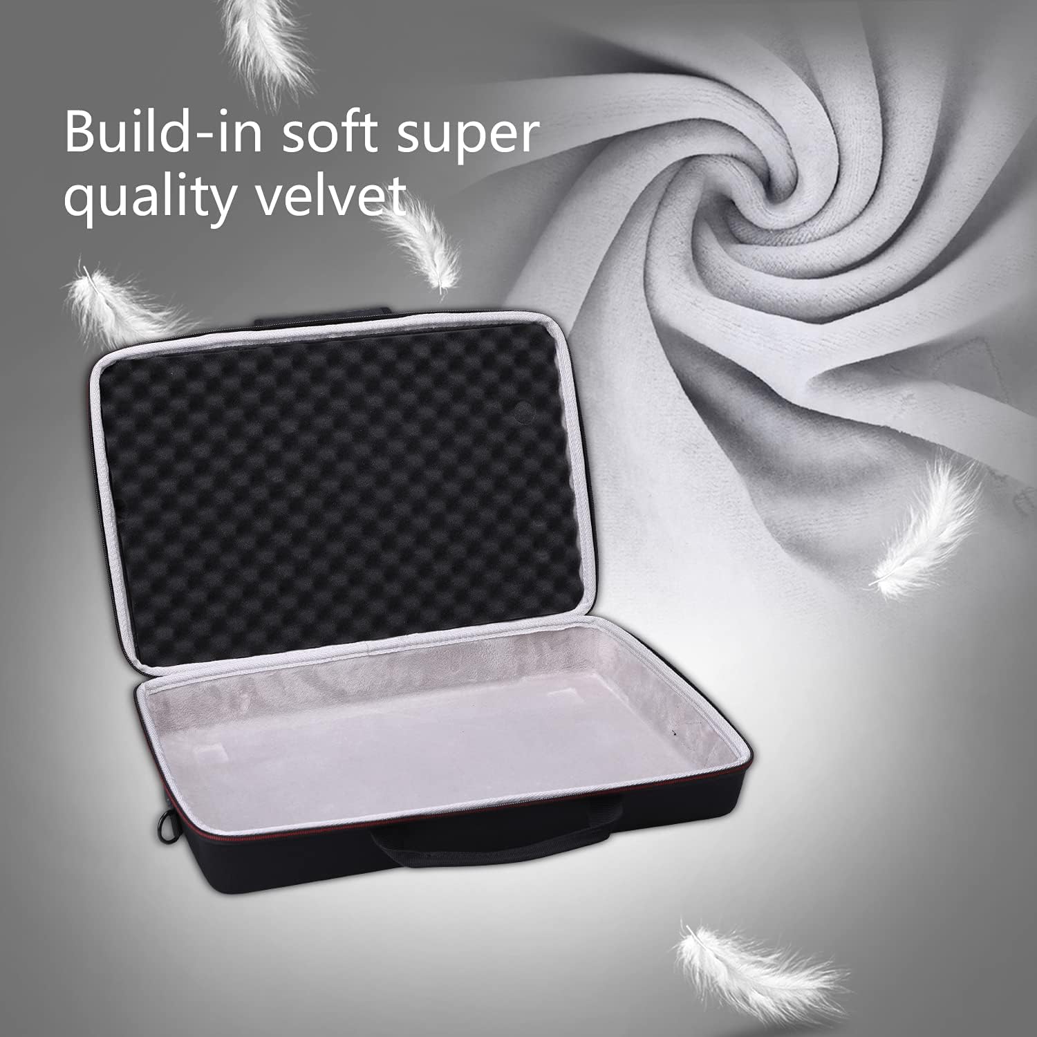 LTGEM Case Compatible with AKAI Professional MPC Live II/Live Drum Machine with Pouch for Accessories and Shoulder Strap