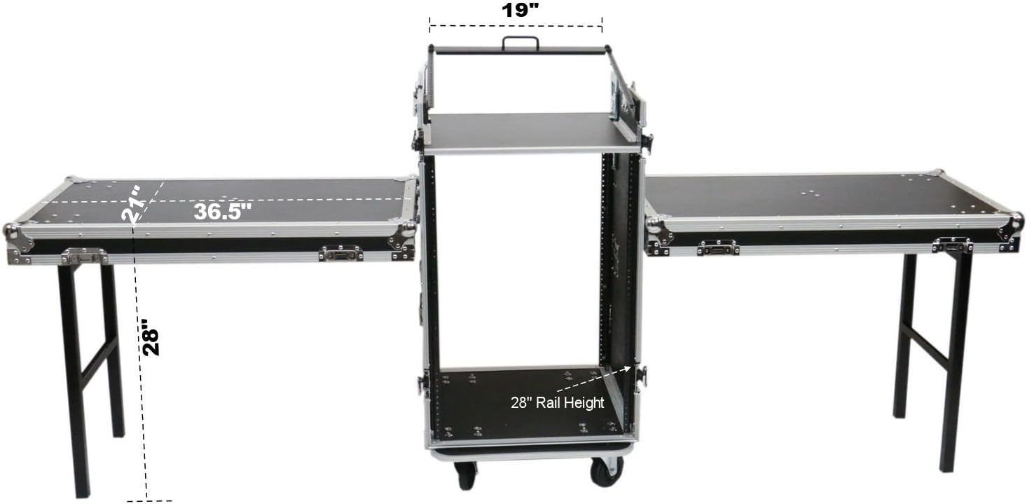 OSP 16 Space ATA Mixer/Amp Rack Case & Table Lids