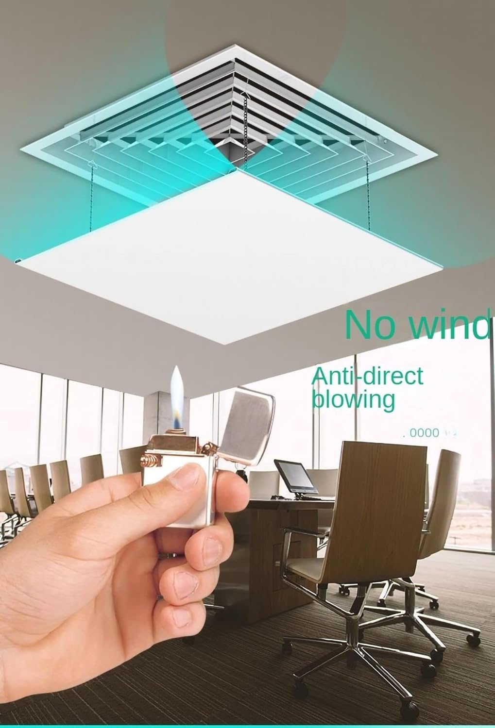 Square Central Air Conditioner Wind Deflector, Anti Direct Air Conditioner Wind Deflector, Air Outlet Baffle, Wind Shield, Wind Shield, White