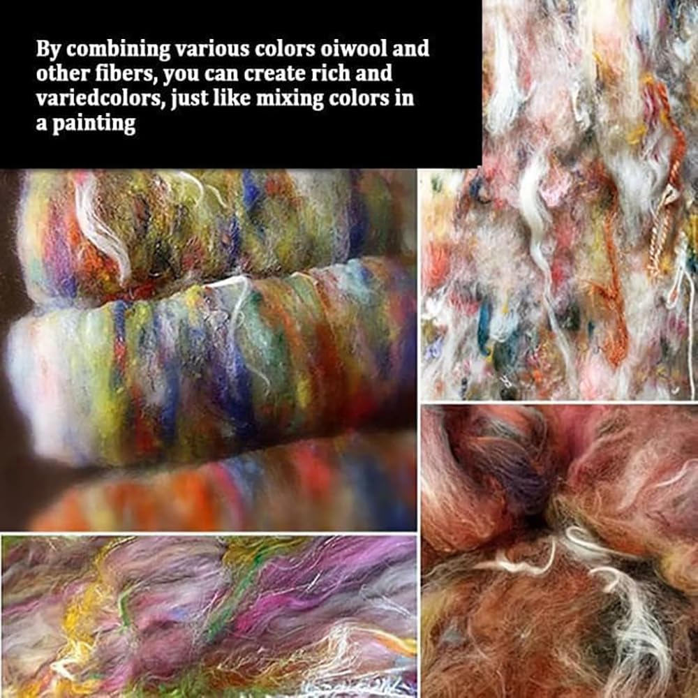 Wool Carding Machine, Manual Wool Felt Drum Carder for DIY Craft, Fast Color Mixing, Combing, Spinning, Ideal for Carding Wool Fibers and Making Felt Projects