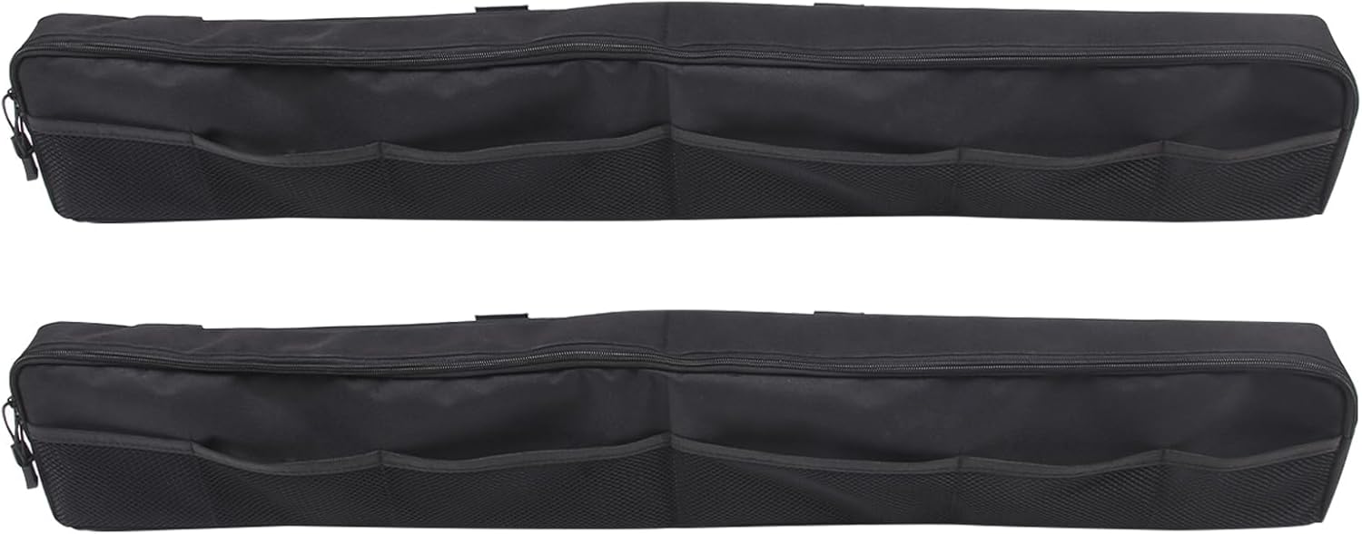 Aunginsy 2Pcs Trunk Organizer Compatible with Toyota FJ Cruiser 2007-2024+, Rear Tailgate Storage Bag Organizer Back Door Panel Storage Pockets Box Multi-Compartment Oxford Cloth Expansion Accessories