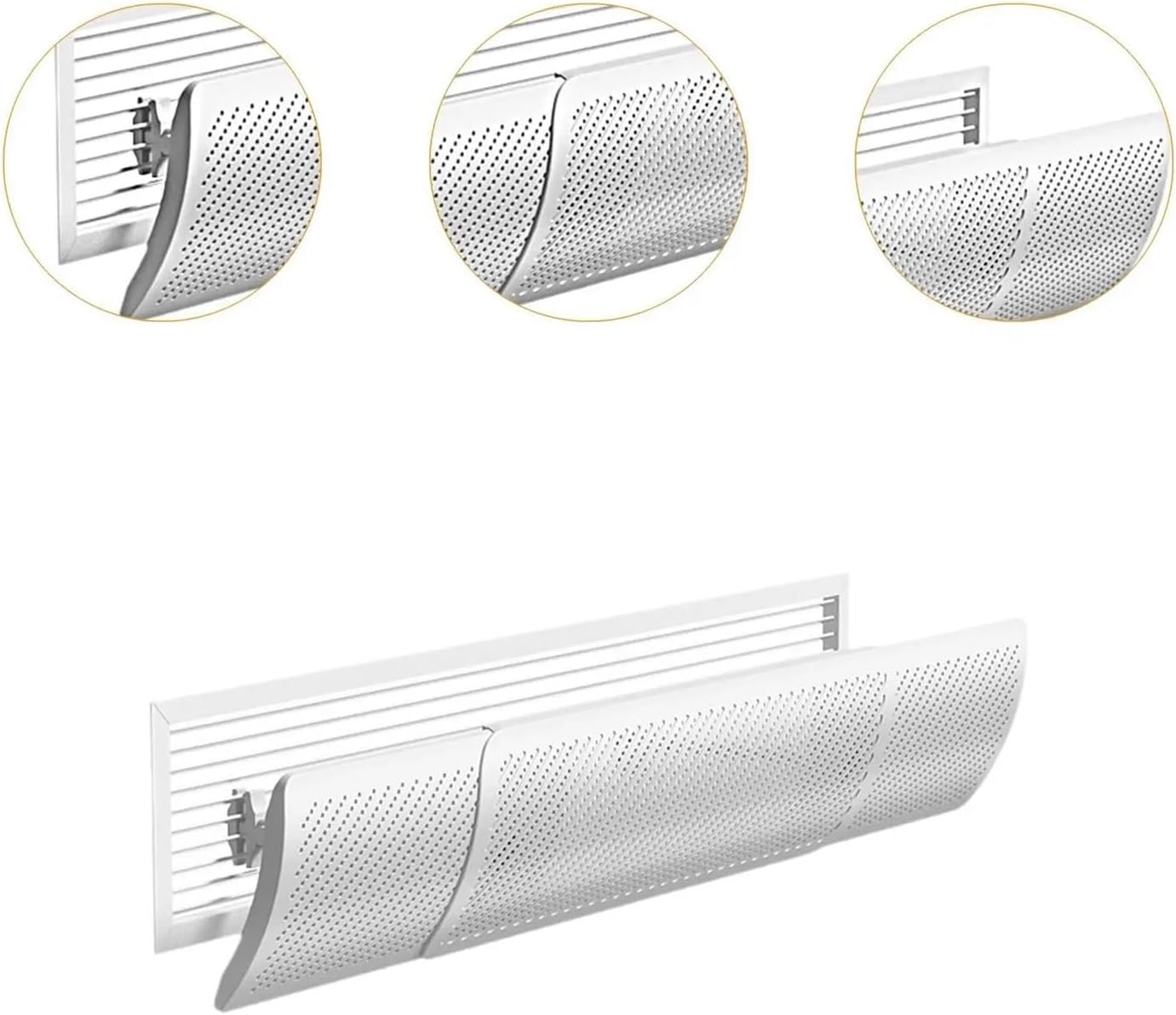 Air Conditioner Deflector Air Conditioning Deflector Wind Baffle Retractable Outlet Wing for Hotel Bedroom Nursery Home Office