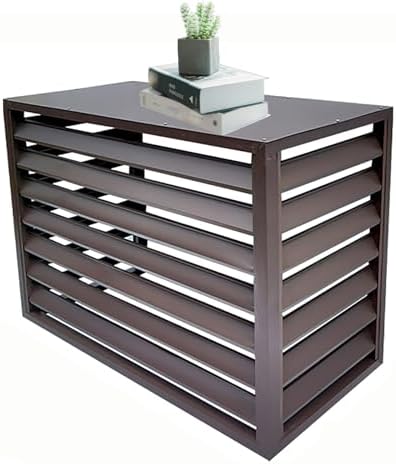 Outdoor Air Conditioner Protection Cover For Outside Units, Aluminum All Weather Protective, Trash Can Enclosure Flower Stand Decorative Privacy Screen, Condenser Protective Cover AC Unit Cover ( Co