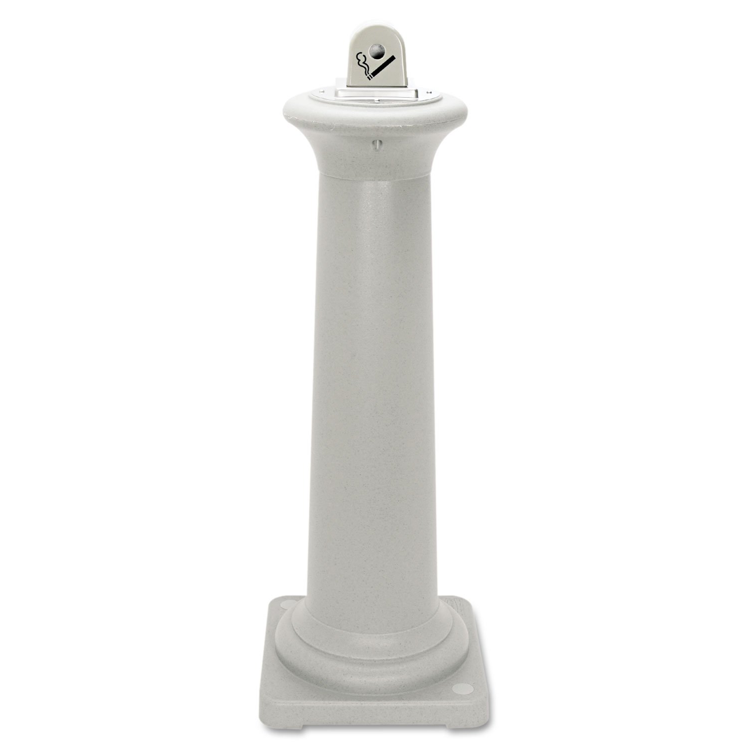 Rubbermaid Commercial Products Groundskeeper Tuscan Smoking Management Station, 38-feet High, Sandstone, Cigarette Butt Receptacle/Disposable, Outdoor Ashtray For Restaurant/Office/Mall