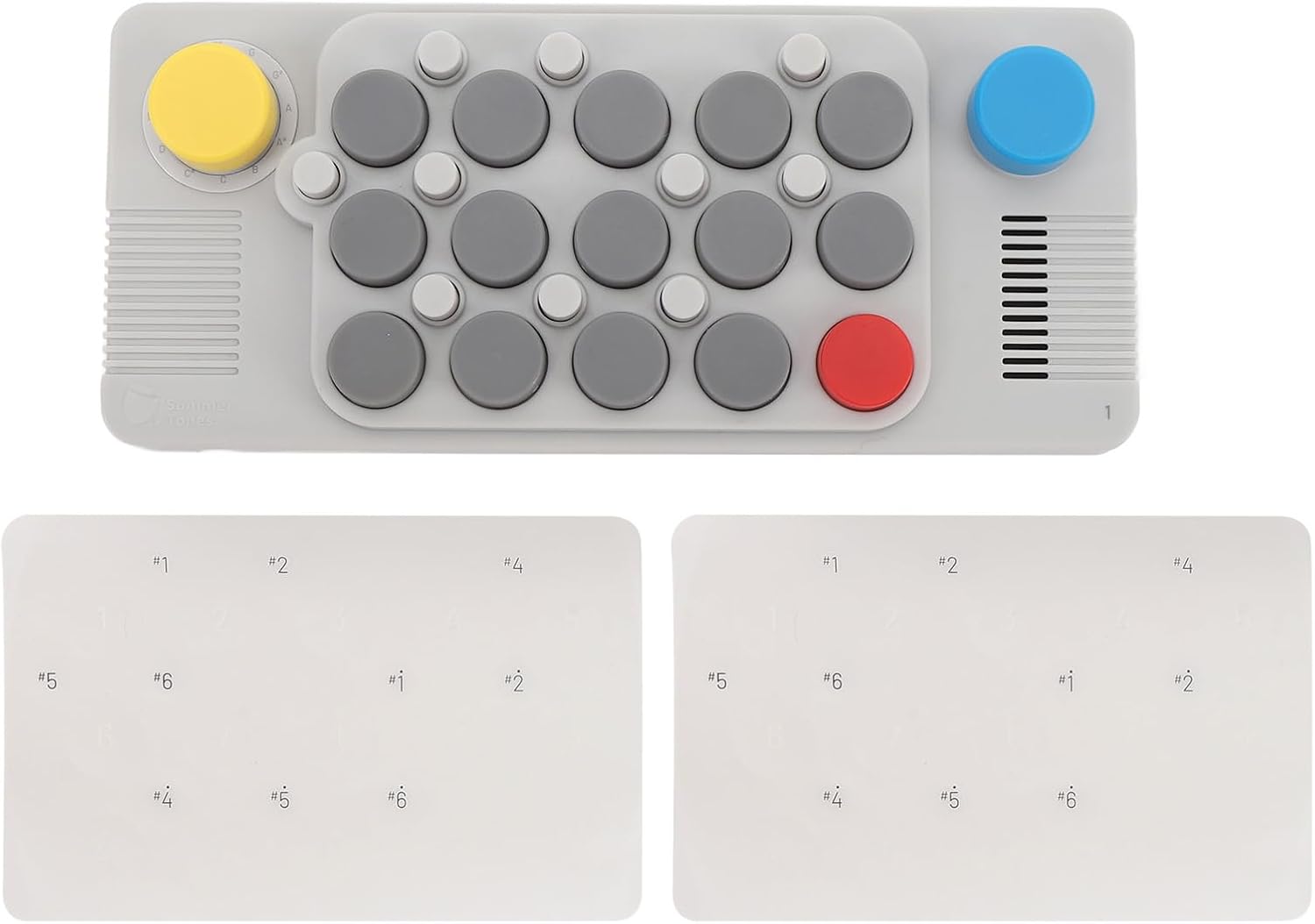 15 Key MIDI Keyboard Controller with 2 Rotary Knobs, 20 Popular Instruments Available, 3.5mm Headphone Jack Rechargeable C3-C8 Full Tuning Adjustable with Keyboard Stickers