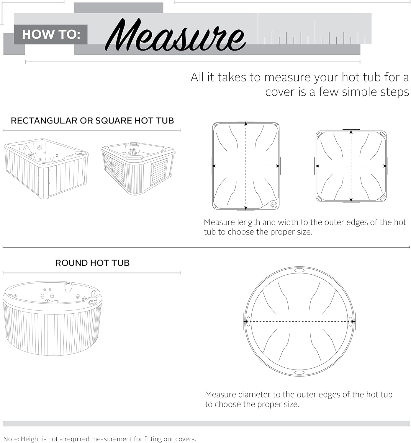Classic Accessories Ravenna Water-Resistant 94 inch Square Hot Tub Cover, Large, Patio Furniture Covers
