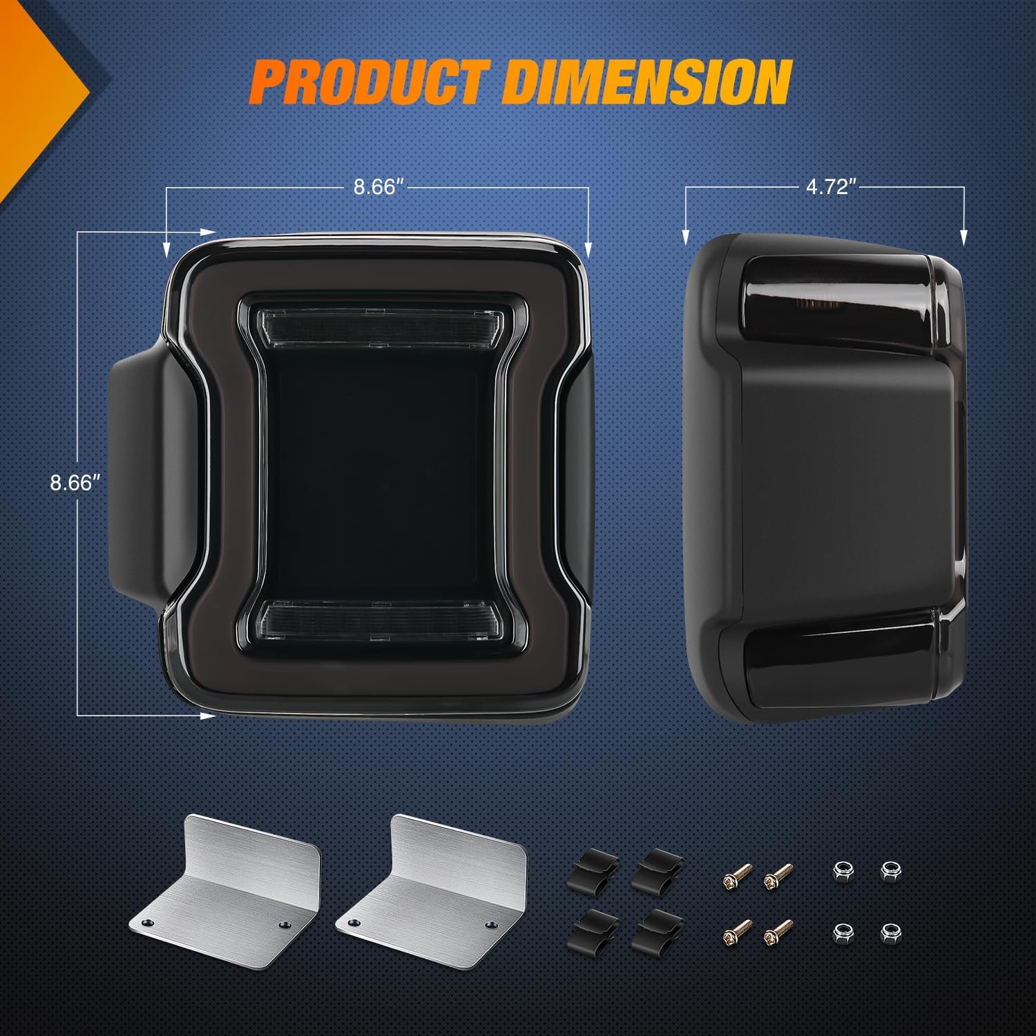 Nilight JL Tail Light LED Smoked Lens White Lights Back Up Reverse Red Running Brake Stop Turn Signals DOT APPROVED Taillight Compatible With 2018-2025 Jeep Wrangler