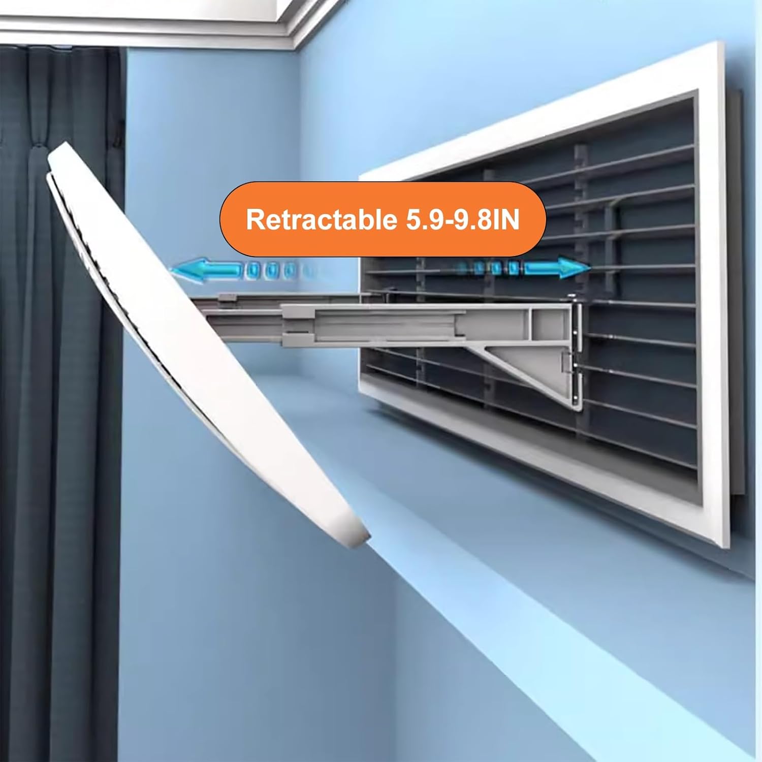Adjustable Air Conditioner Deflector for Central AC - Universal Vent Cover with 3000 Dense Holes, Anti-Direct Blow Design