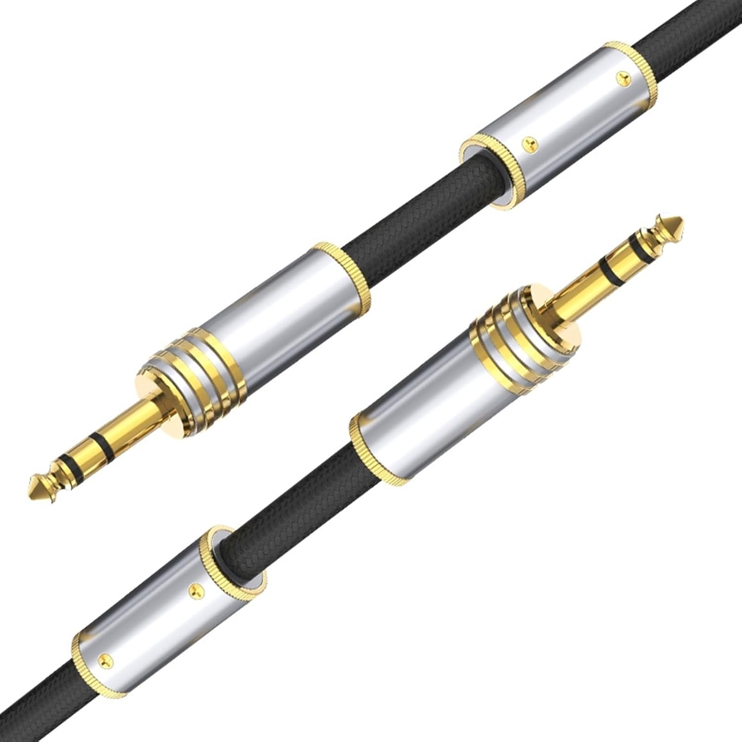 Pro Audio Cable 6.5 Male to Male Audiophile Cable 6.35 Pair Recording Cable Amplifier Guitar Connection Cable Gold Plating Process(5m)