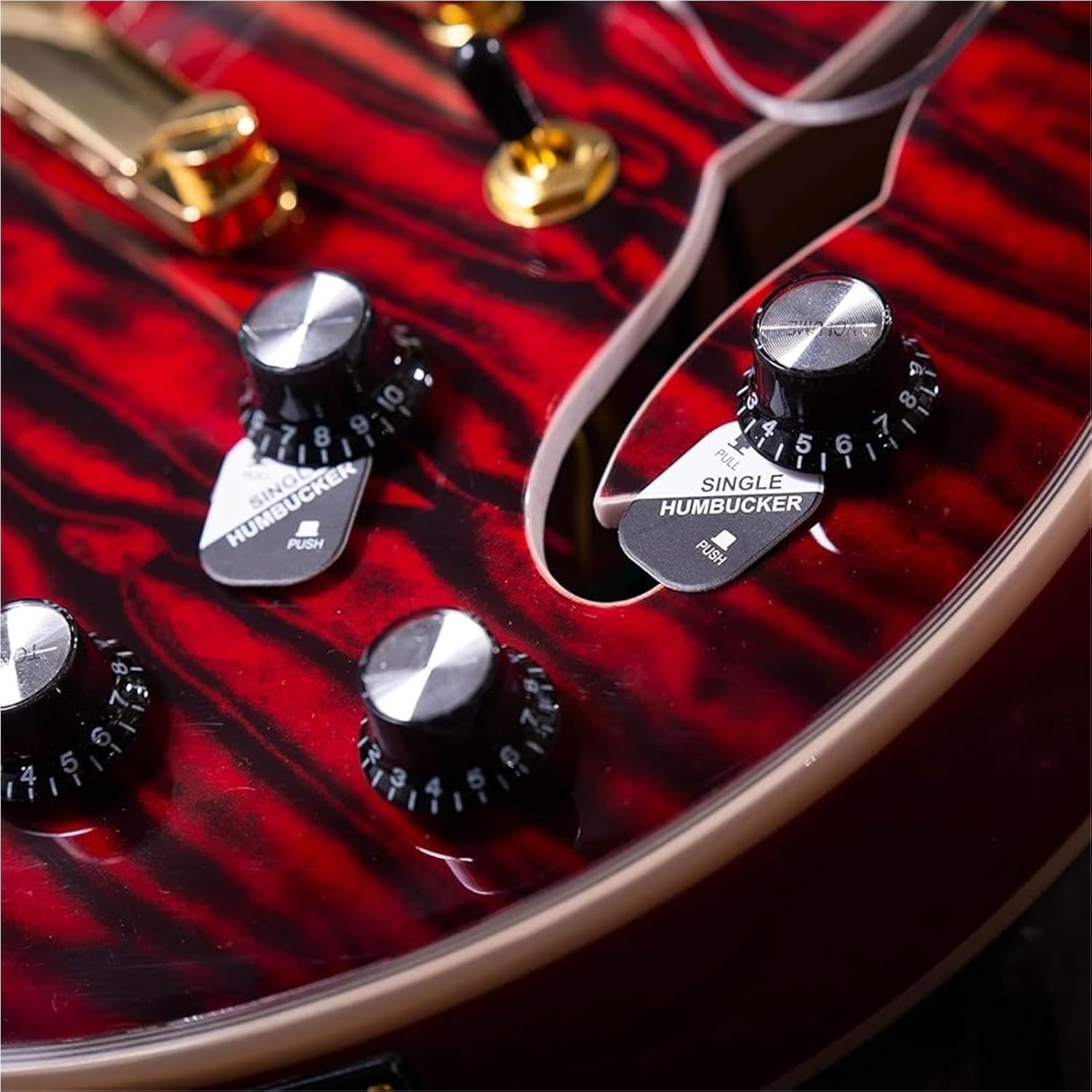 Beginner Electric Guitar Kits Semi Hollow Body Electric Guitar Coils Splitting With Gigbag Vintage Sunburst(Red)