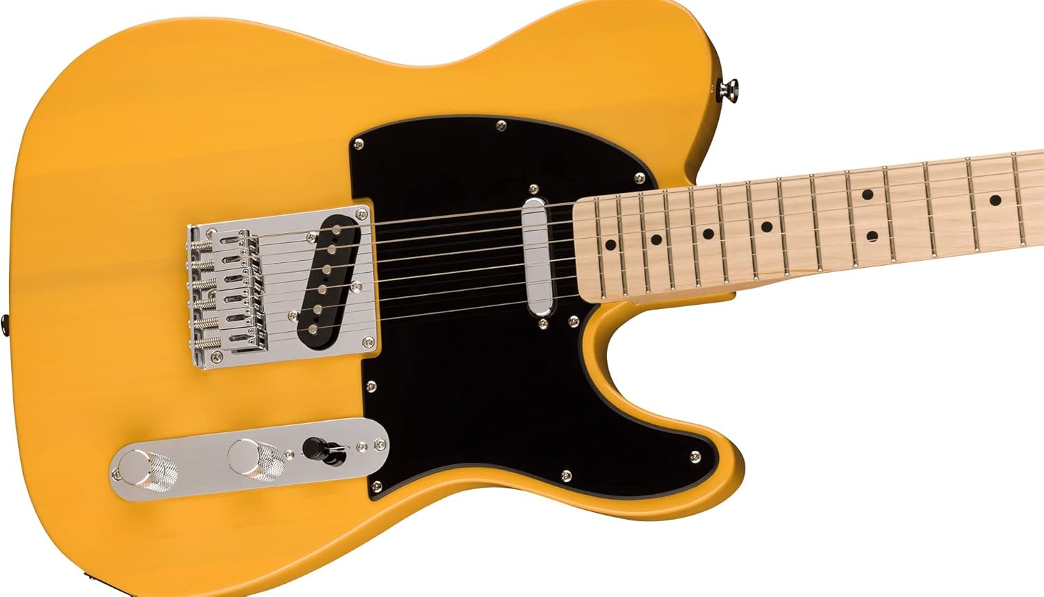 Fender Squier Sonic Telecaster - Butterscotch Blonde Bundle with Tuner, Strap, Picks, and Austin Bazaar Guitar DVD