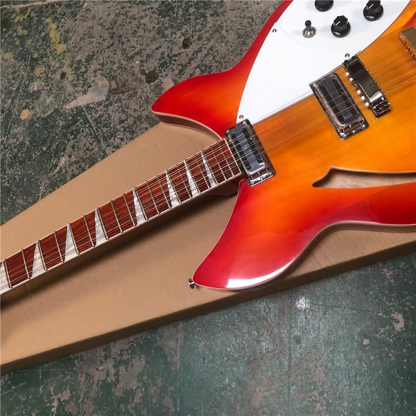 Custom 12 String Electric Guitar, 360 Electric Guitar, red Burst body,Rosewood fingerboard