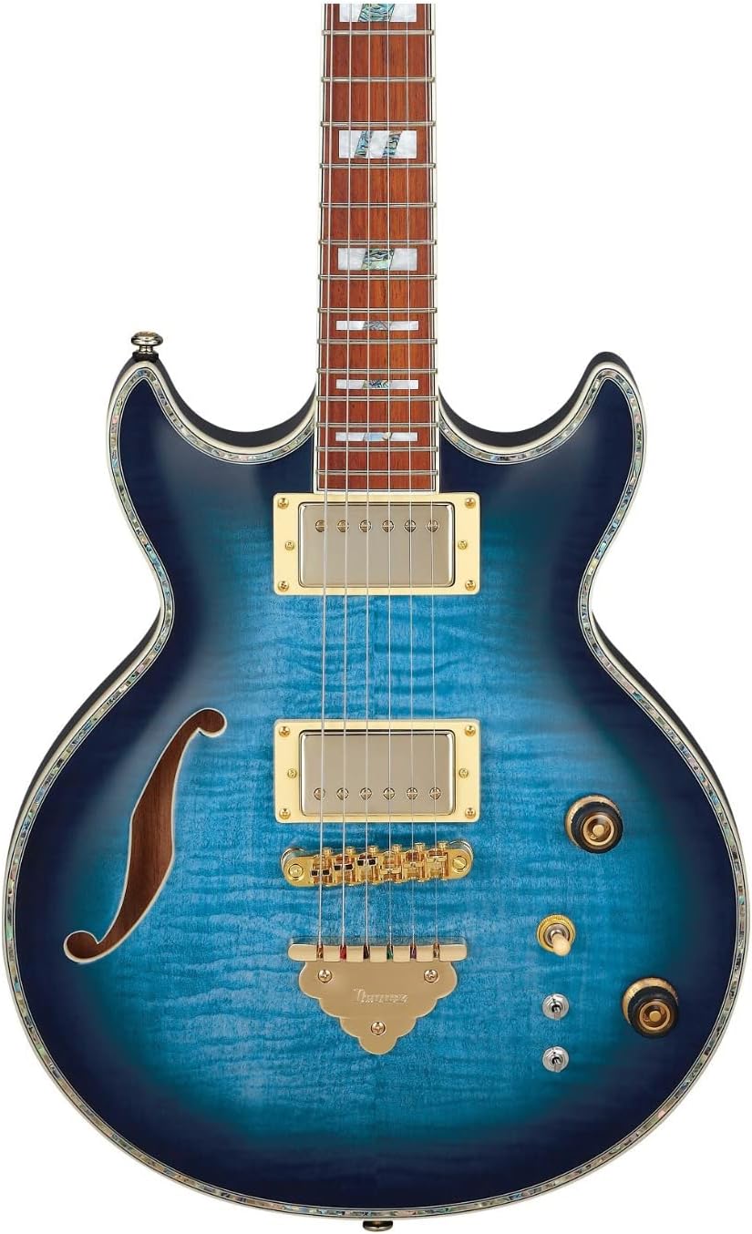 Ibanez AR520HFM Hollowbody Electric Guitar - Light Blue Burst
