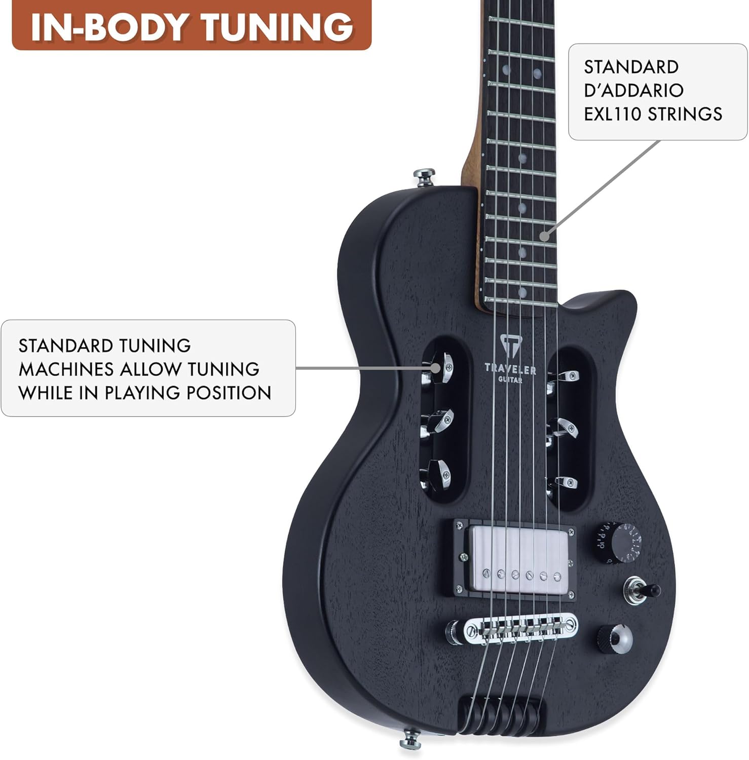 EG-1 Mod-X Electric Hybrid Travel Guitar w/Deluxe Gig Bag