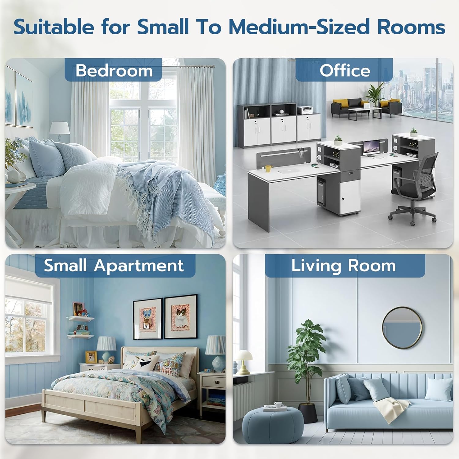 ZAFRO Window Air Conditioners 8000BTU, Cools 350 Sq. Ft,2 Cooling Mode & Fan Speeds,Ultra-Quiet Remote,White