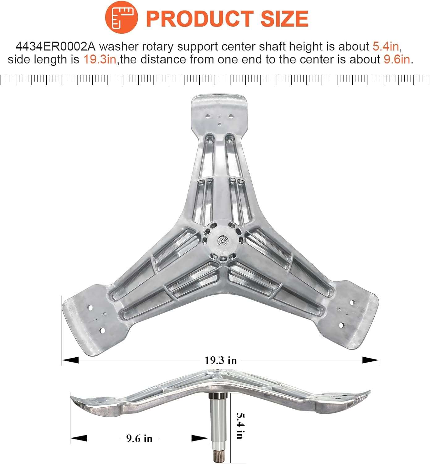 【UPGRADED】4434ER0002H 4434ER0002D 4434ER0002A Rear Drum Spider by Beaquicy-replace the AP5592038 lg spider washer spinner support on the wm2455hg,wm2050cw,wm2487hwm,WM3050cw wm3470hva,wm3875,etc